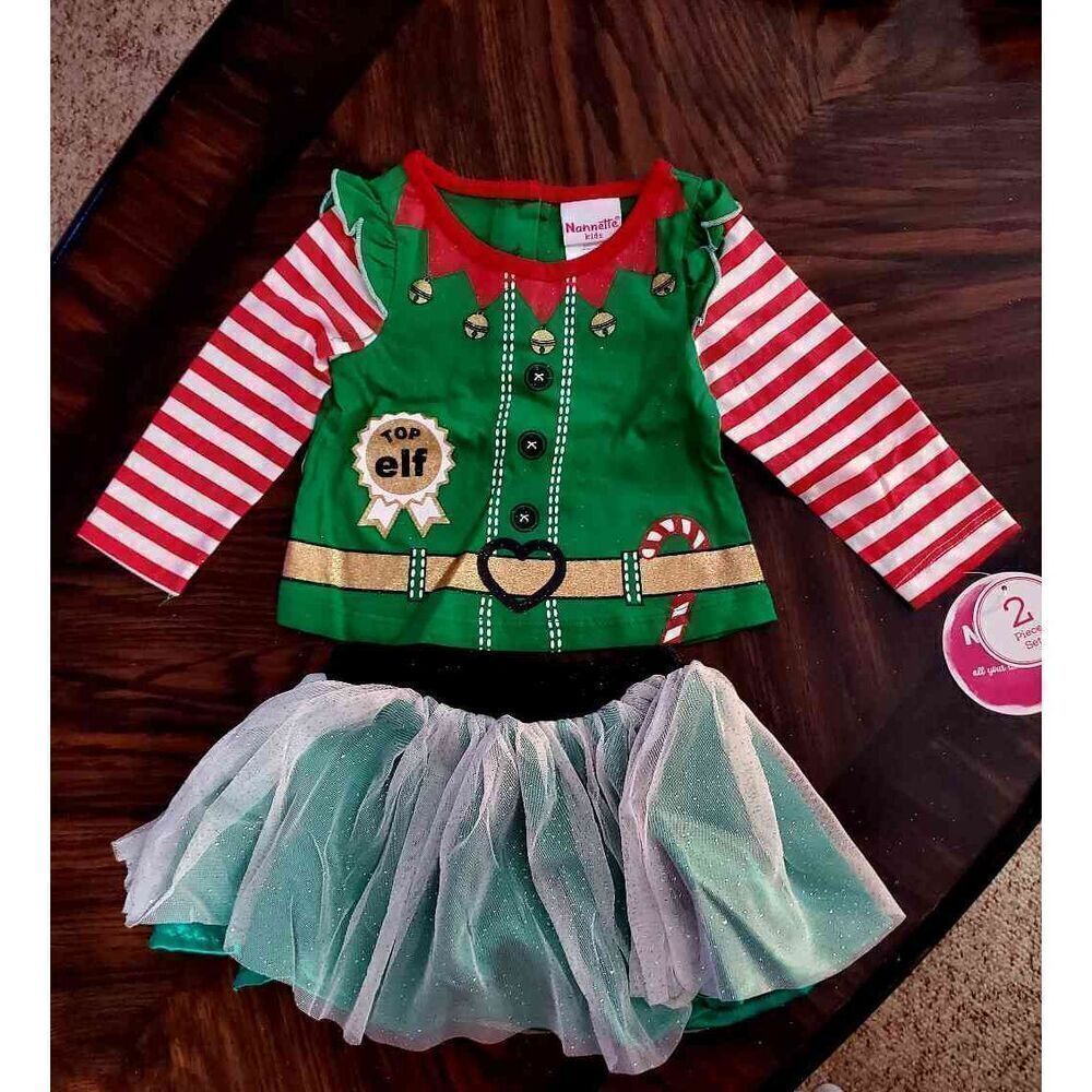 NWT NANETTE BABY GIRLS ELF OUTFIT